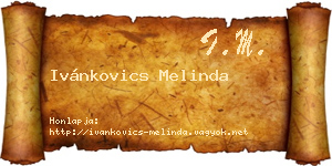 Ivánkovics Melinda névjegykártya